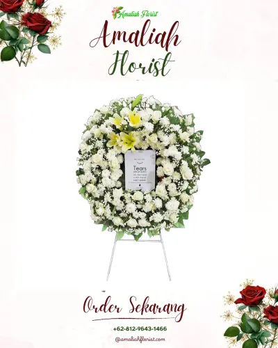 Krans Bunga Duka Cita di Way Gubak